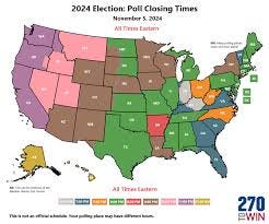 2024 Election Poll Closing Times - 270toWin
