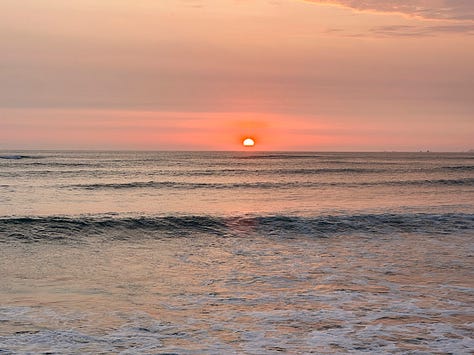 We had a great seat at Cala for watching the light change as the sun set