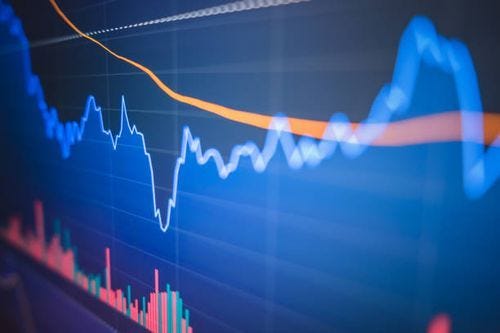 stockmarket invetment chart business and real sector going to new high after coronavirus crisis recession - technology sector stock pictures, royalty-free photos & images