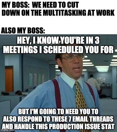 Multitasking meme : Second Language Strategies