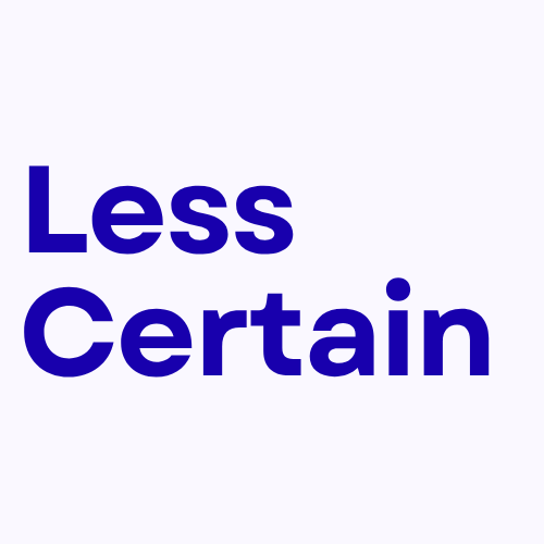 Less Certain logo