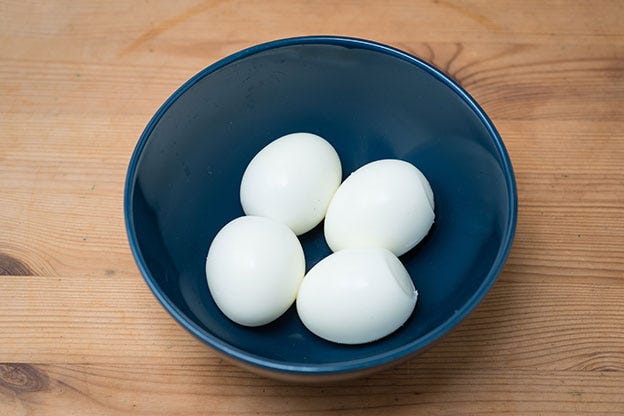 The shells will release and peel easily. The shells will release and peel easily.