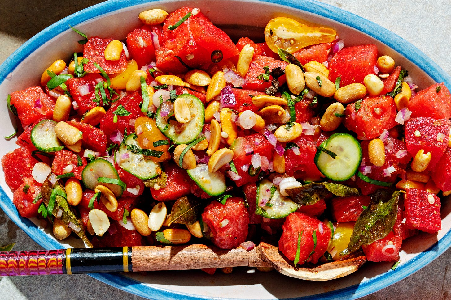Peanut and Watermelon Chaat 