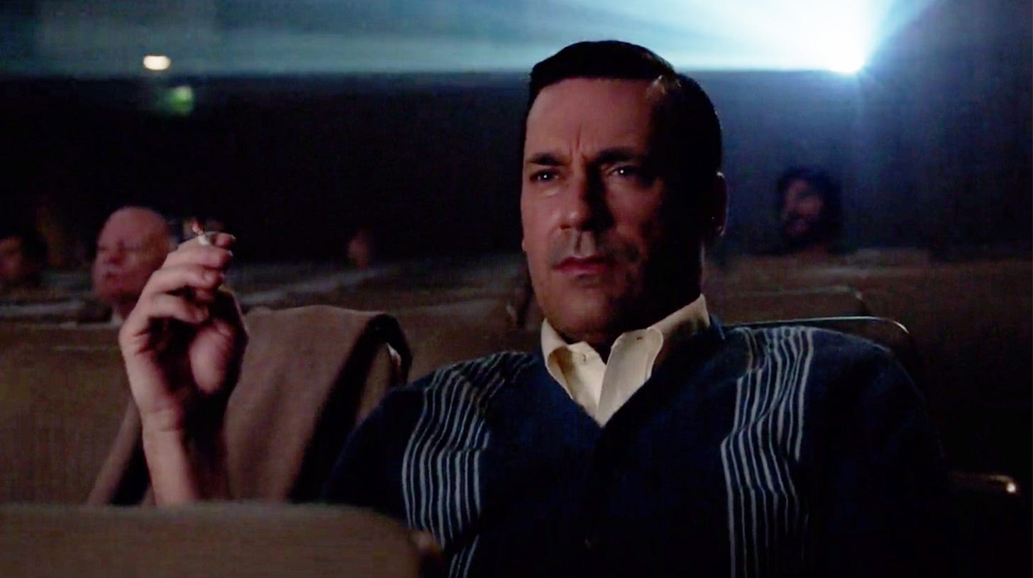 Don Draper At The Movies: Image Gallery (List View) | Know Your Meme Don Draper At The Movies: Image Gallery (List View) | Know Your Meme