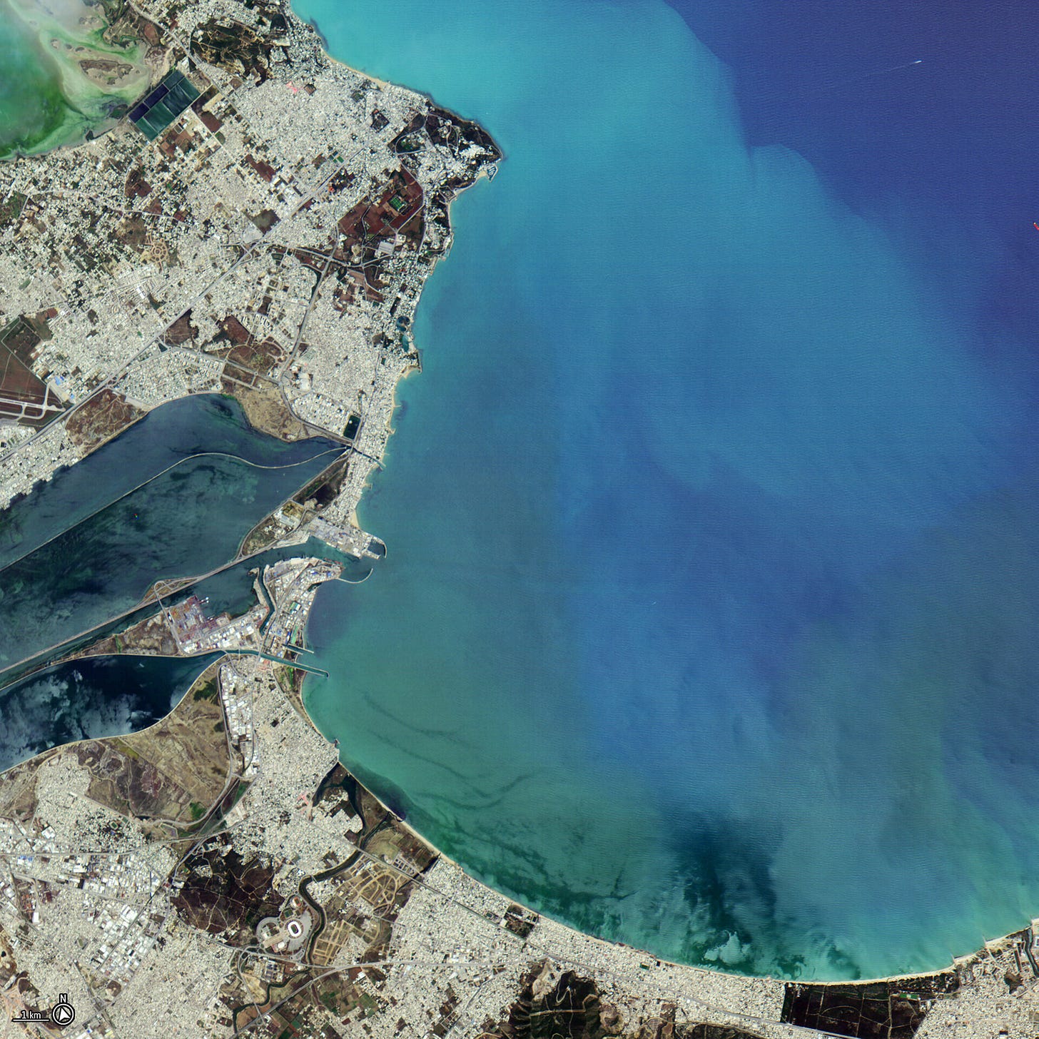Φsat-2 view of the Gulf of Tunis, Tunisia Φsat-2 view of the Gulf of Tunis, Tunisia