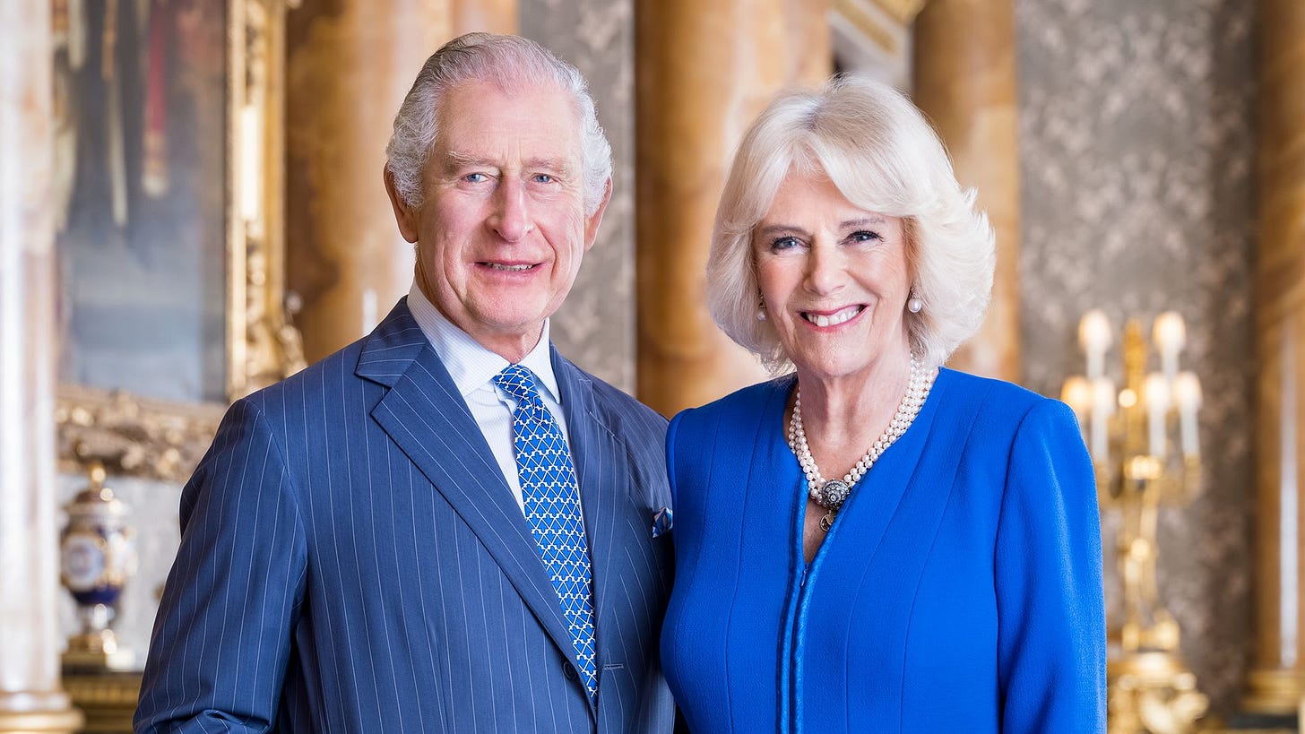 King Charles and Queen Camilla pictured in new portrait as Prince George's  coronation role confirmed - all the details | HELLO!