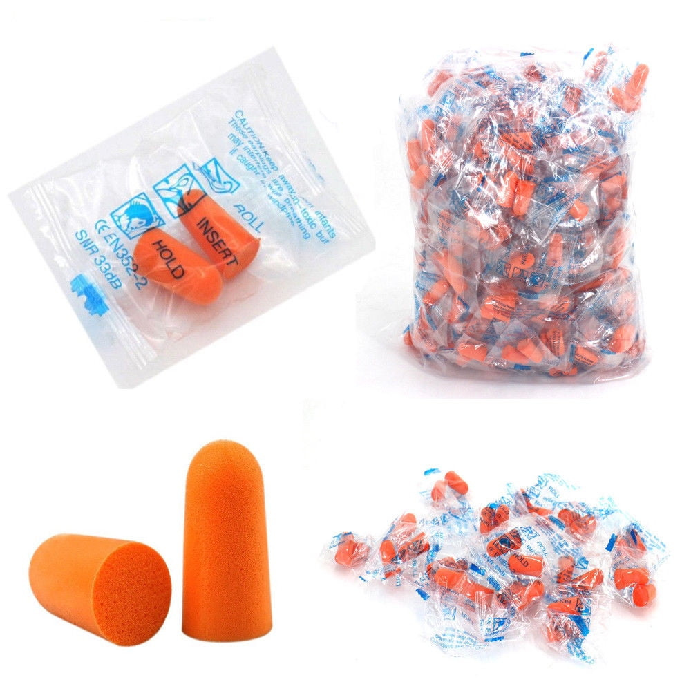 800 Ear Plugs soft Orange foam sleep travel noise shooting earplugs ...
