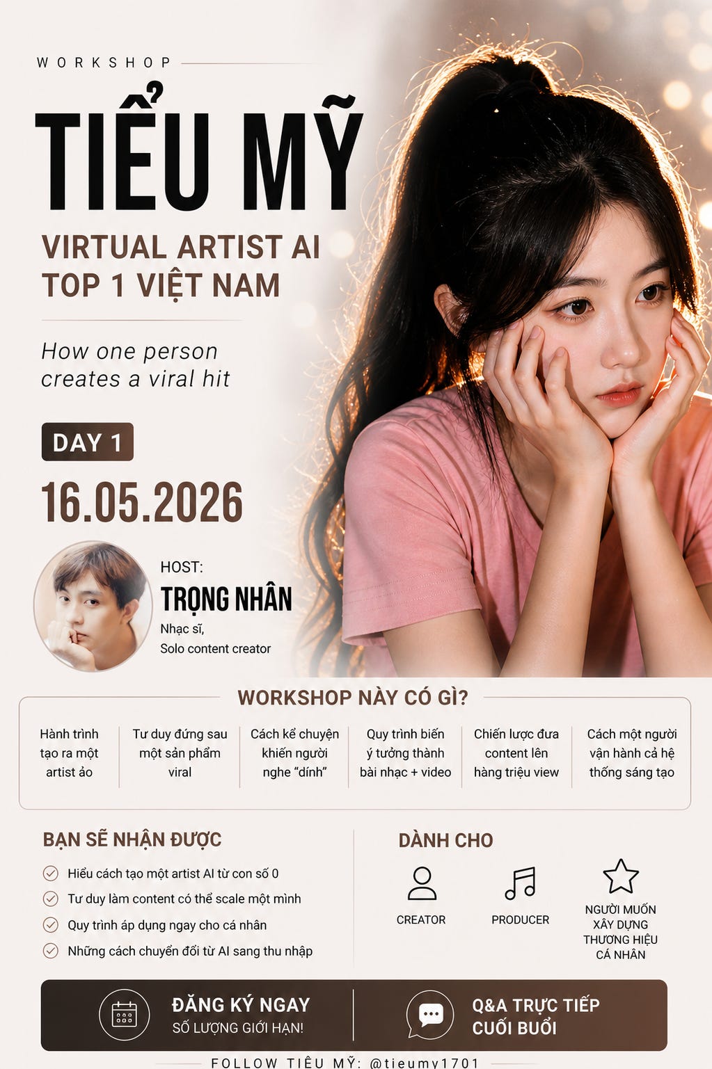 🤖 GIẢI MÃ ĐẾ CHẾ NGHỆ SĨ ẢO: WORKSHOP BREAK DOWN – TIỂU MỸ PROJECT