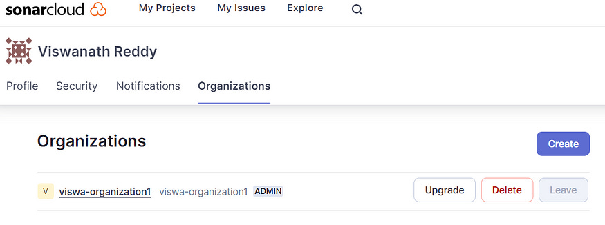 My Account/Organizations My Account/Organizations