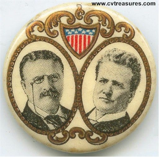 Theodore Roosevelt & Robert M. LaFollette, Sr. Campaign Pin – CVTreasures Theodore Roosevelt & Robert M. LaFollette, Sr. Campaign Pin – CVTreasures