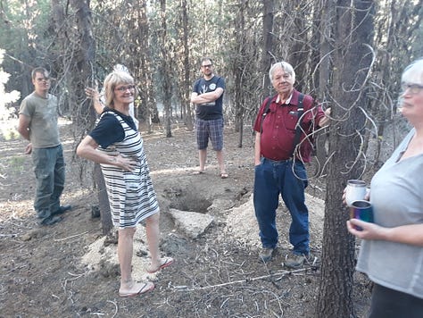 Site of Pookie's funeral. Ken is the one in the red shirt.