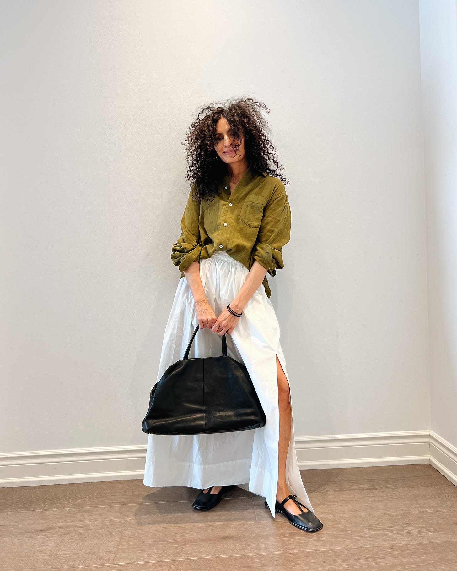 The Row Square T-Strap Flats - by Neelam Ahooja