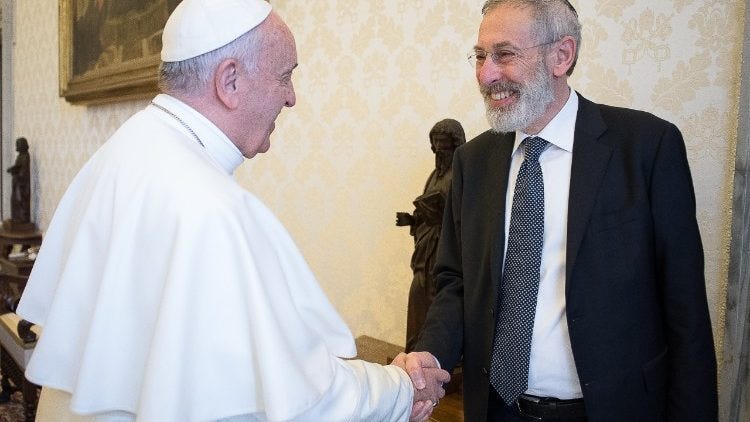 Pope Francis with Chief Rabbi Riccardo Di Segni of Rome, 27.04.2015. Pope Francis with Chief Rabbi Riccardo Di Segni of Rome, 27.04.2015.
