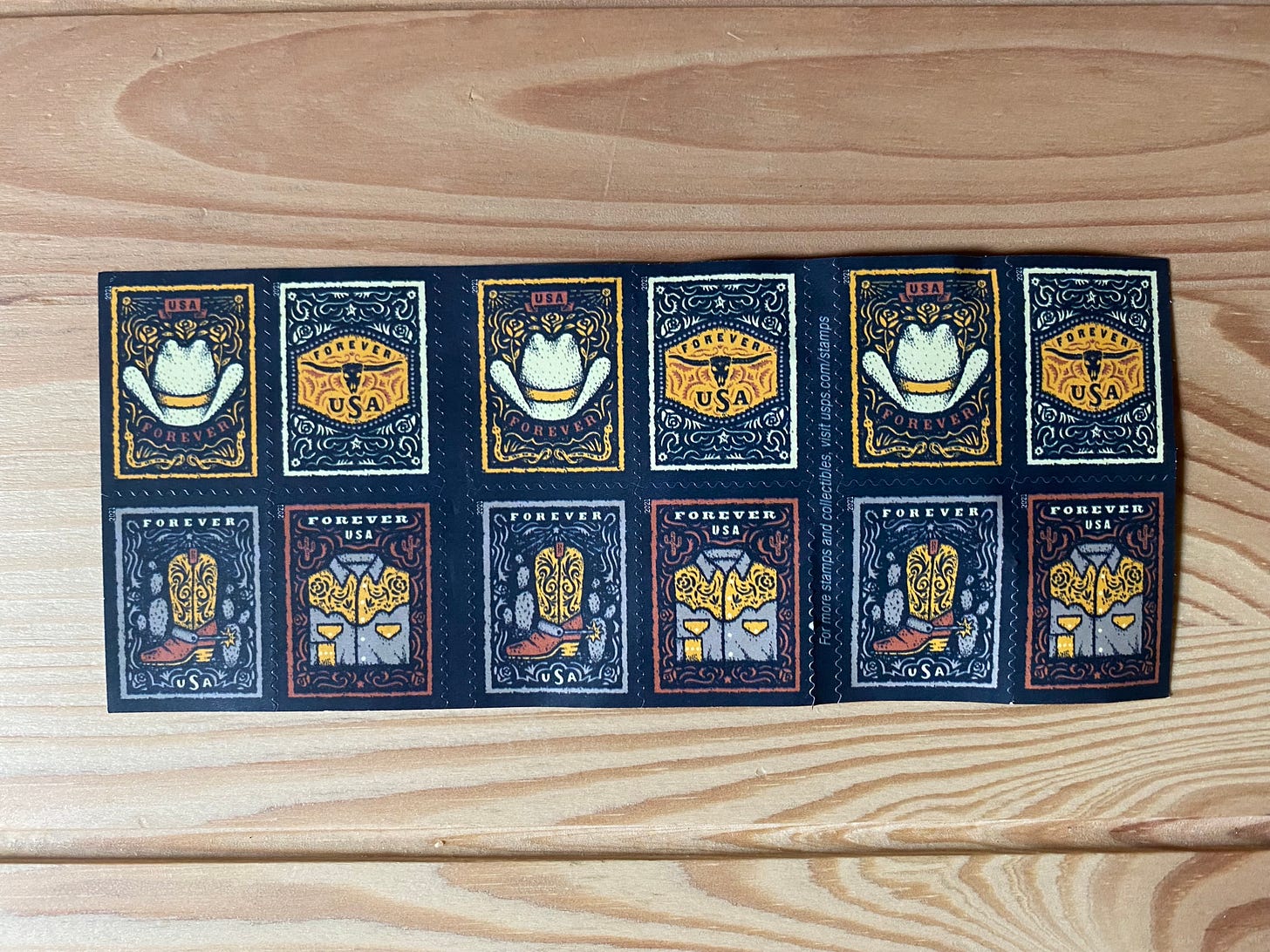 Western wear stamp