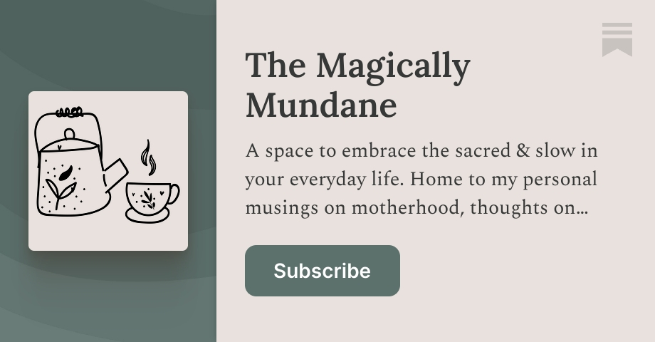 The Magically Mundane | Hunter Burgtorf | Substack