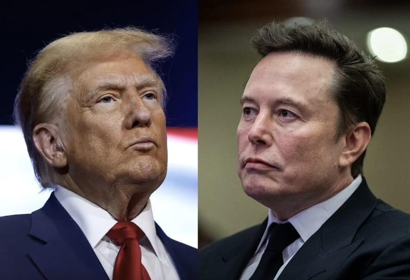 Mối quan hệ giữa Tổng thống Mỹ Donald Trump (trái) và tỷ phú Elon Musk (phải) đã xấu đi nhiều trong tuần này - Ảnh: Bloomberg. Mối quan hệ giữa Tổng thống Mỹ Donald Trump (trái) và tỷ phú Elon Musk (phải) đã xấu đi nhiều trong tuần này - Ảnh: Bloomberg.