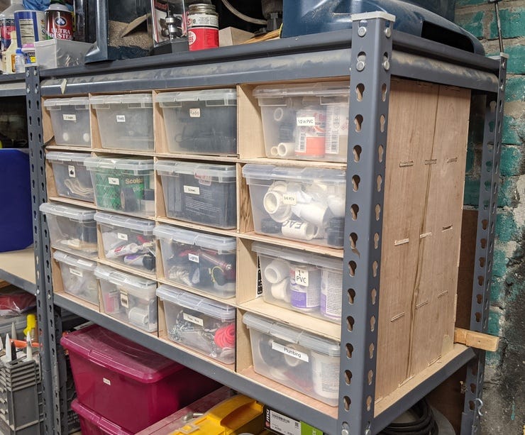 Cut your own flat-pack storage rack.