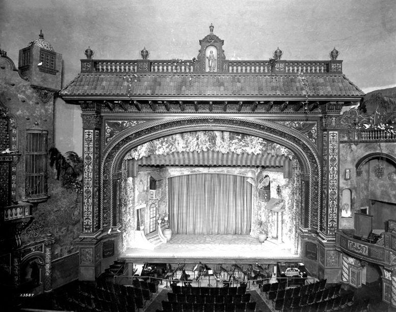 Stage in the Olympia Theater auditorium. Courtesy of Florida State Archives. Stage in the Olympia Theater auditorium. Courtesy of Florida State Archives.
