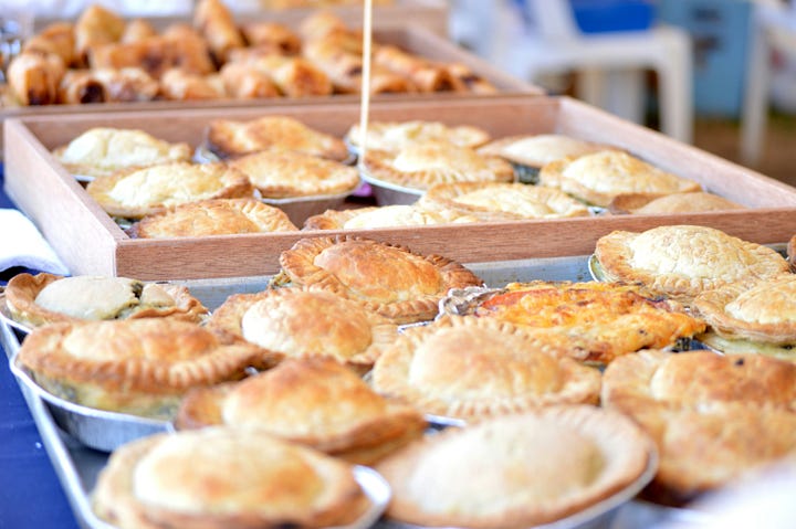 Savory Hand pies and various small pies. Photos via Scott Eckersley and FitNish Media via Unsplash