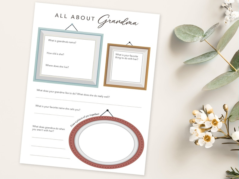 All About Grandma Interview Printable image 1