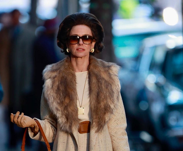 Naomi Watts as Babe Paley in Feud: Capote Vs. The Swans
