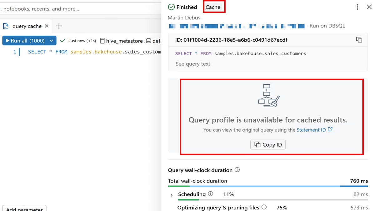 Understanding Query Caching in Databricks SQL Warehouses