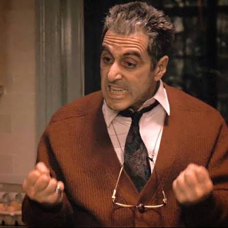 Just when I thought I was out, they pull me BACK IN!!!” ——— Don Corleone …  'The Godfather: Part III' (1990) // Director: Francis Ford Coppola //  ©️Paramount Pictures