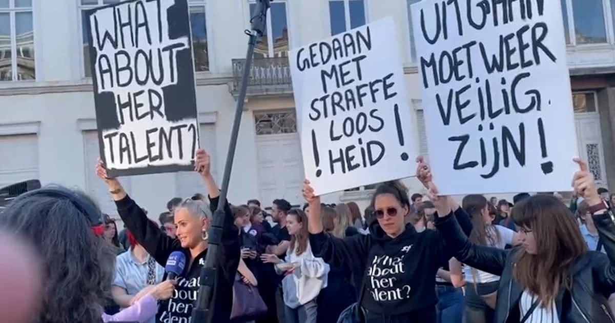 Belgen demonstreren in Leuven tegen vonnis voor verkrachter