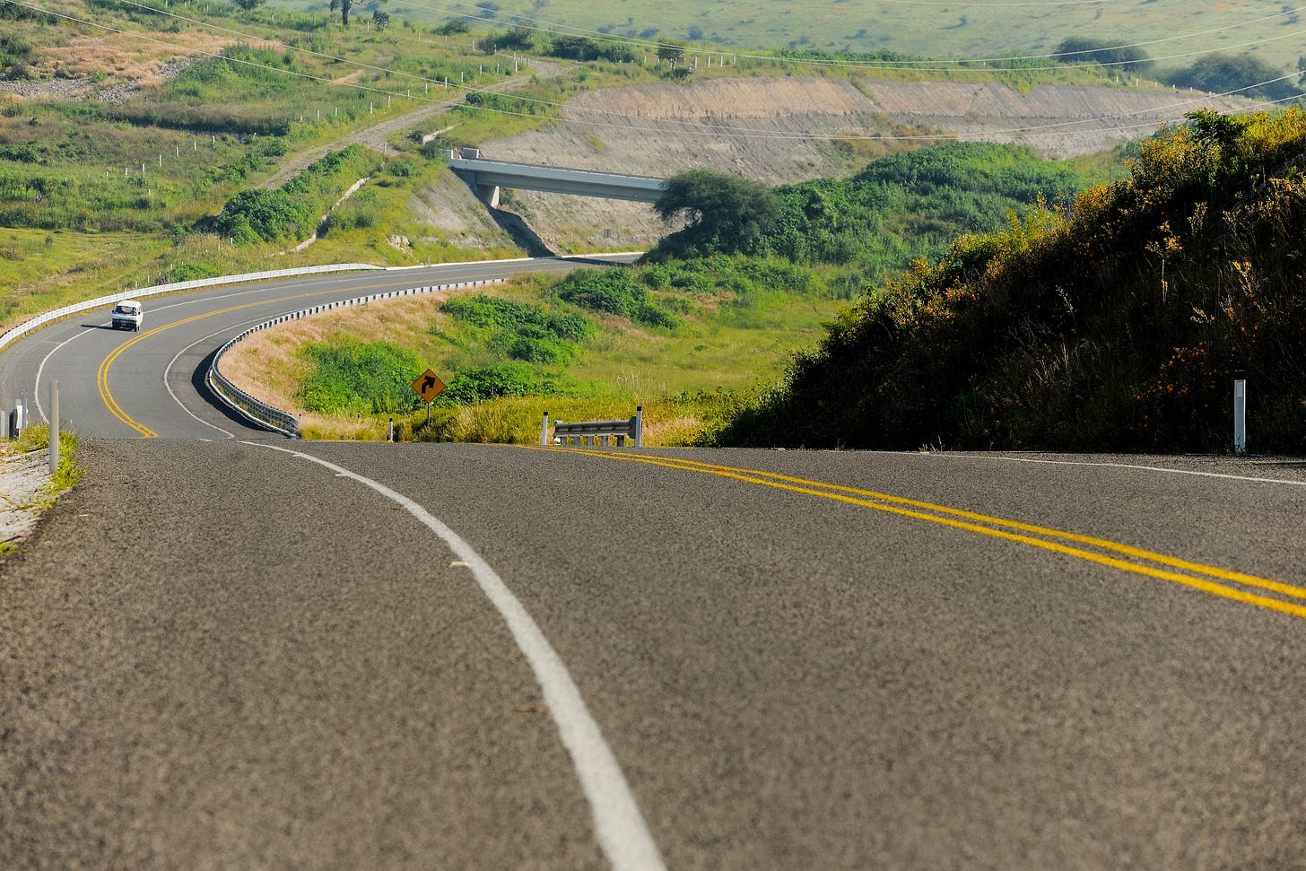 Detail of a highway in Mexico