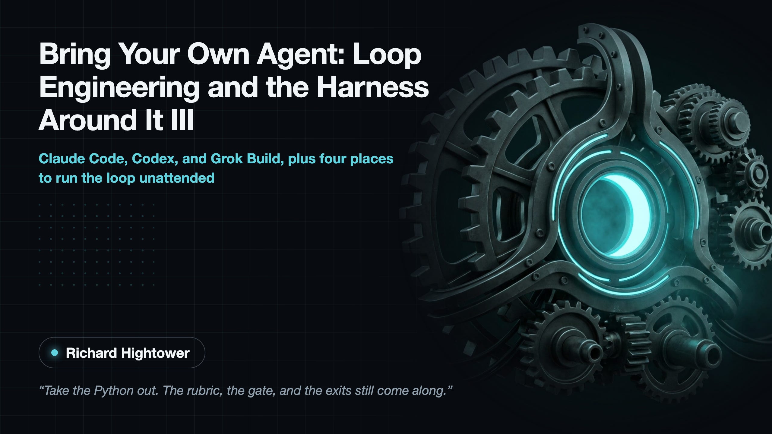 Bring Your Own Agent: Loop Engineering and the Harness Around It III