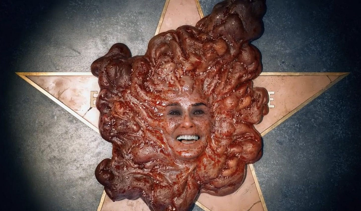 The Substance ending explained: What really was “the monster” and what  happened to it?