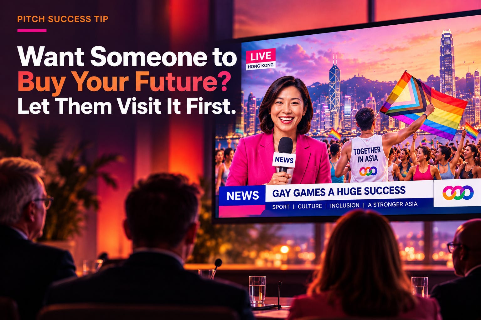 Pitch Success Tip - Want Someone to Buy Your Future? Let Them Visit It First.