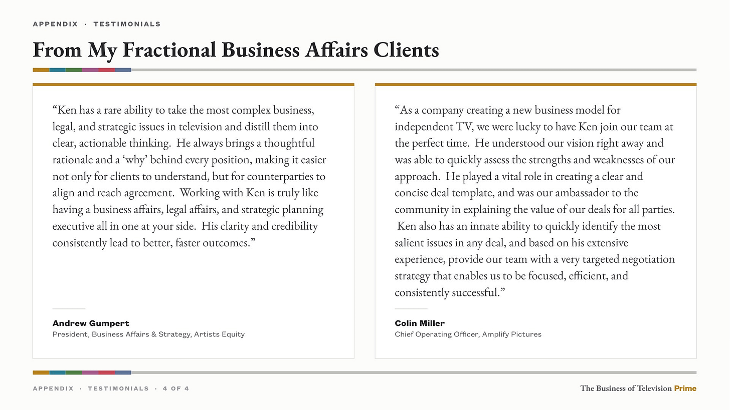 The Business of Television Prime, slide 19 The Business of Television Prime, slide 19
