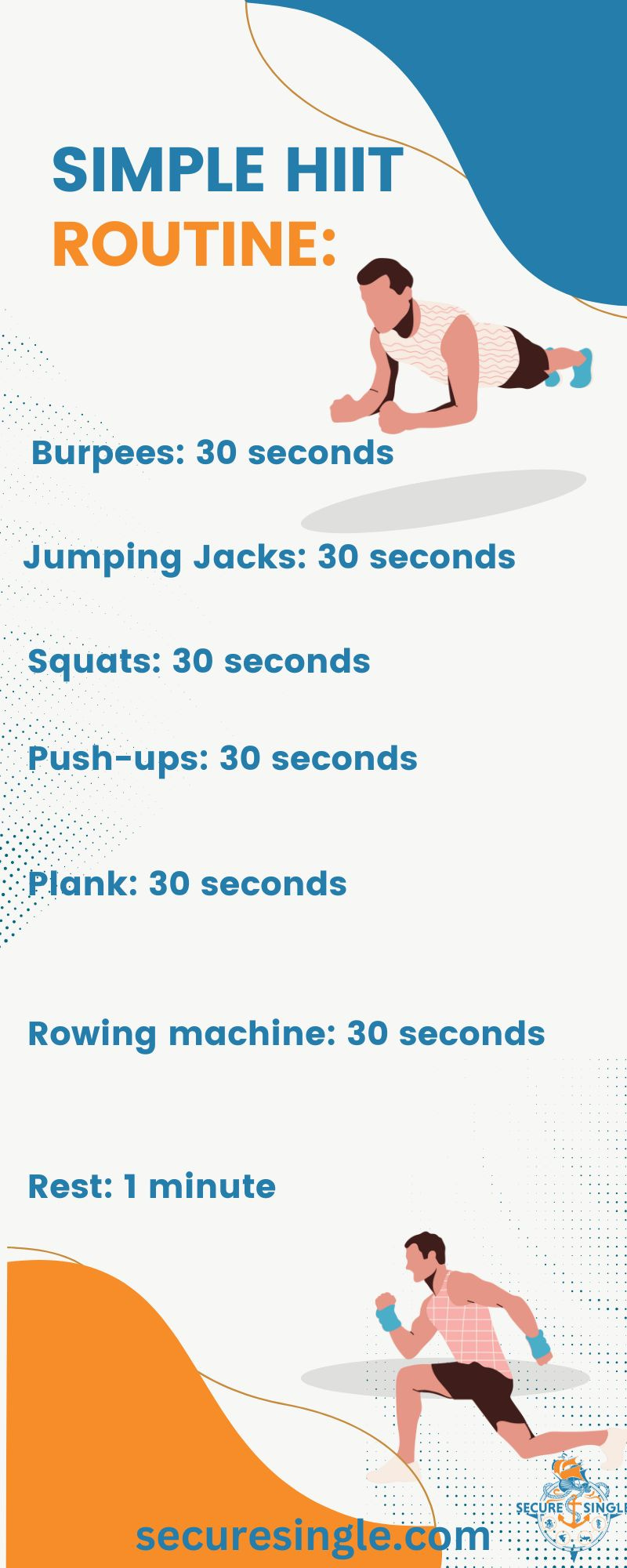 A simple HIIT exercise routine to get your blood pumping when you want to work out around your busy schedule. A simple HIIT exercise routine to get your blood pumping when you want to work out around your busy schedule.
