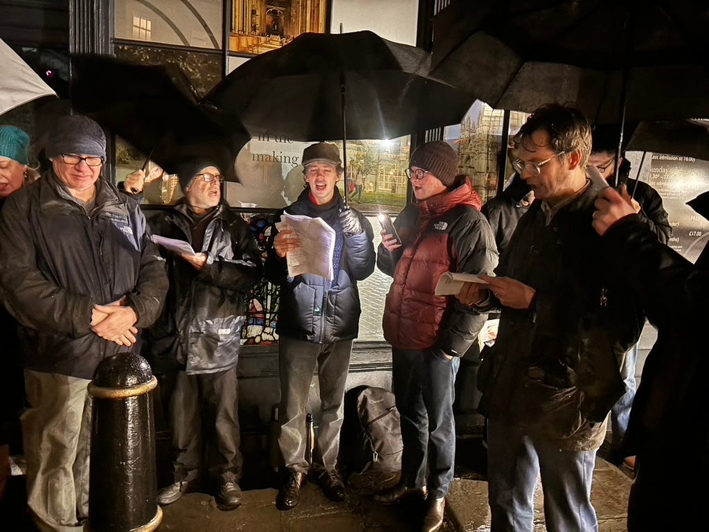 Two atheists also joined the prayer vigil because they disapproved of the disco. Two atheists also joined the prayer vigil because they disapproved of the disco.