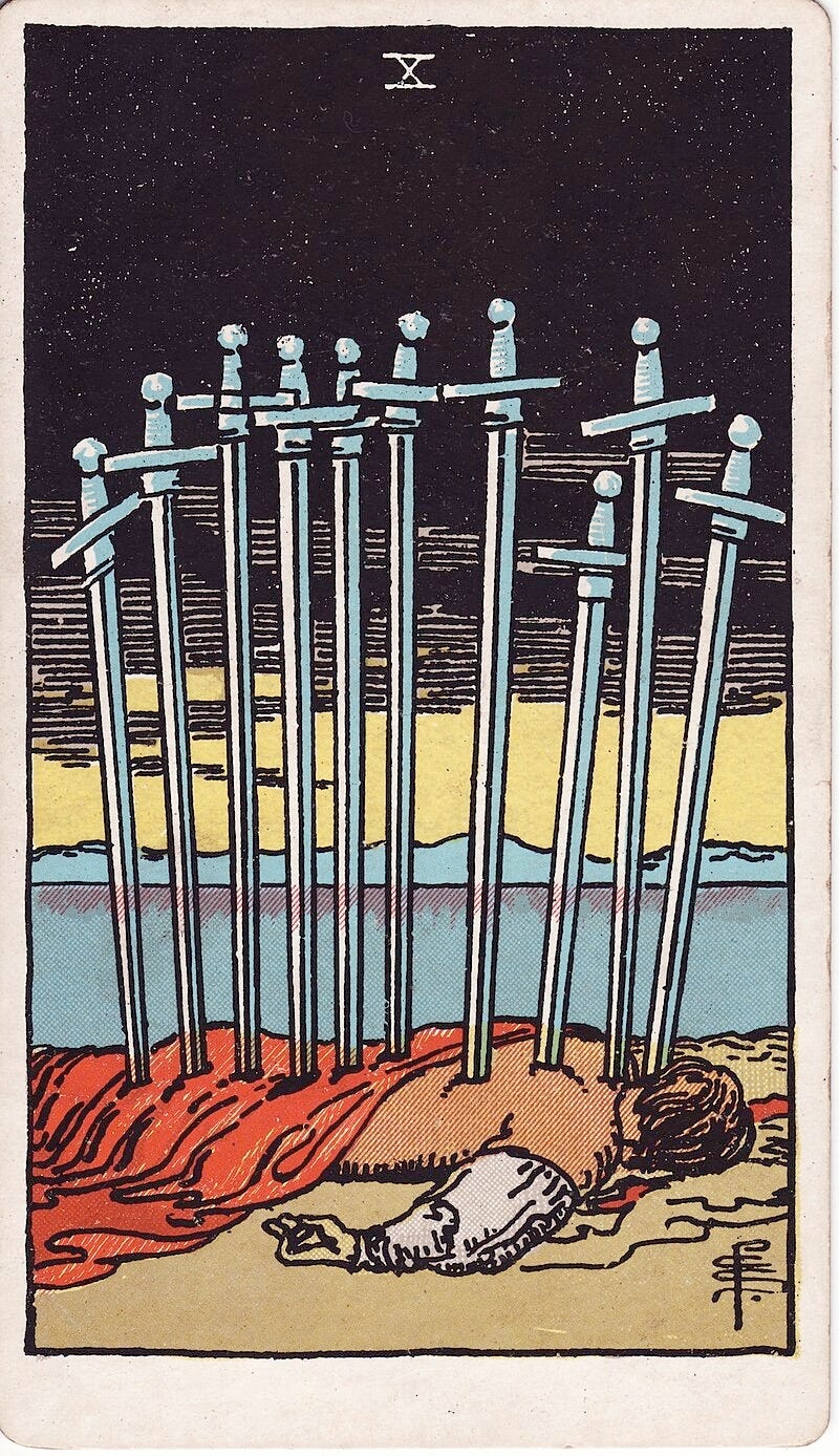 Ten of Swords Ten of Swords