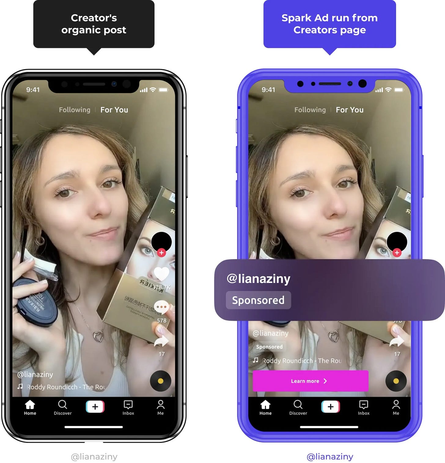 TikTok Spark Ads Feature on Insense