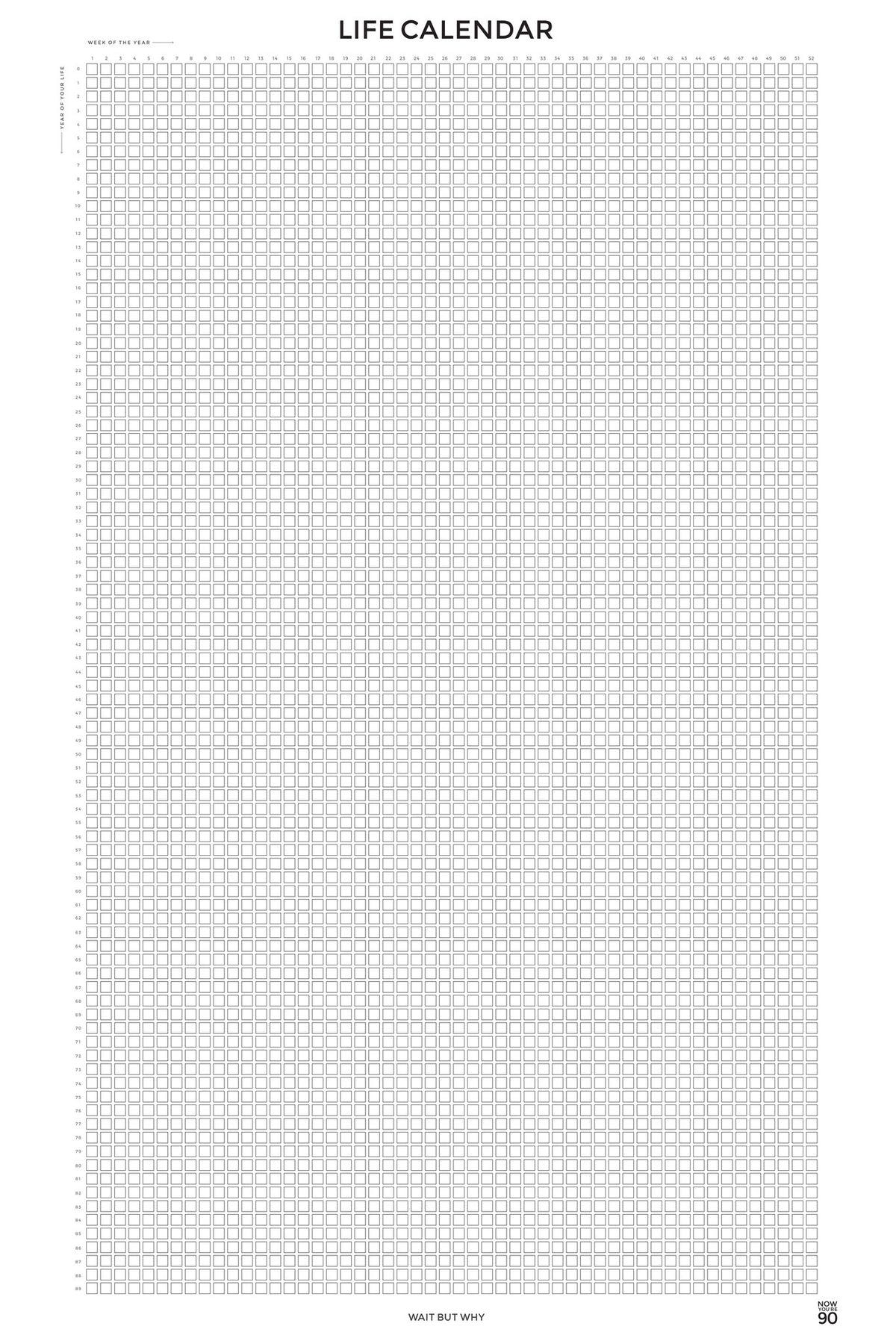 Life Calendar (24in x 36in)