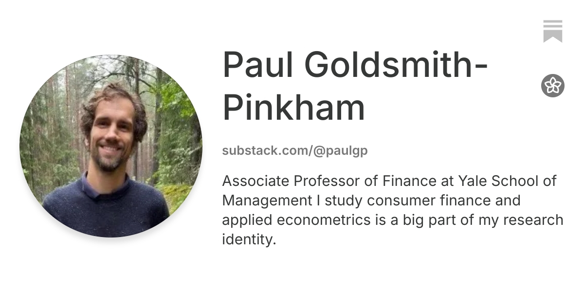 Paul Goldsmith-Pinkham | Substack