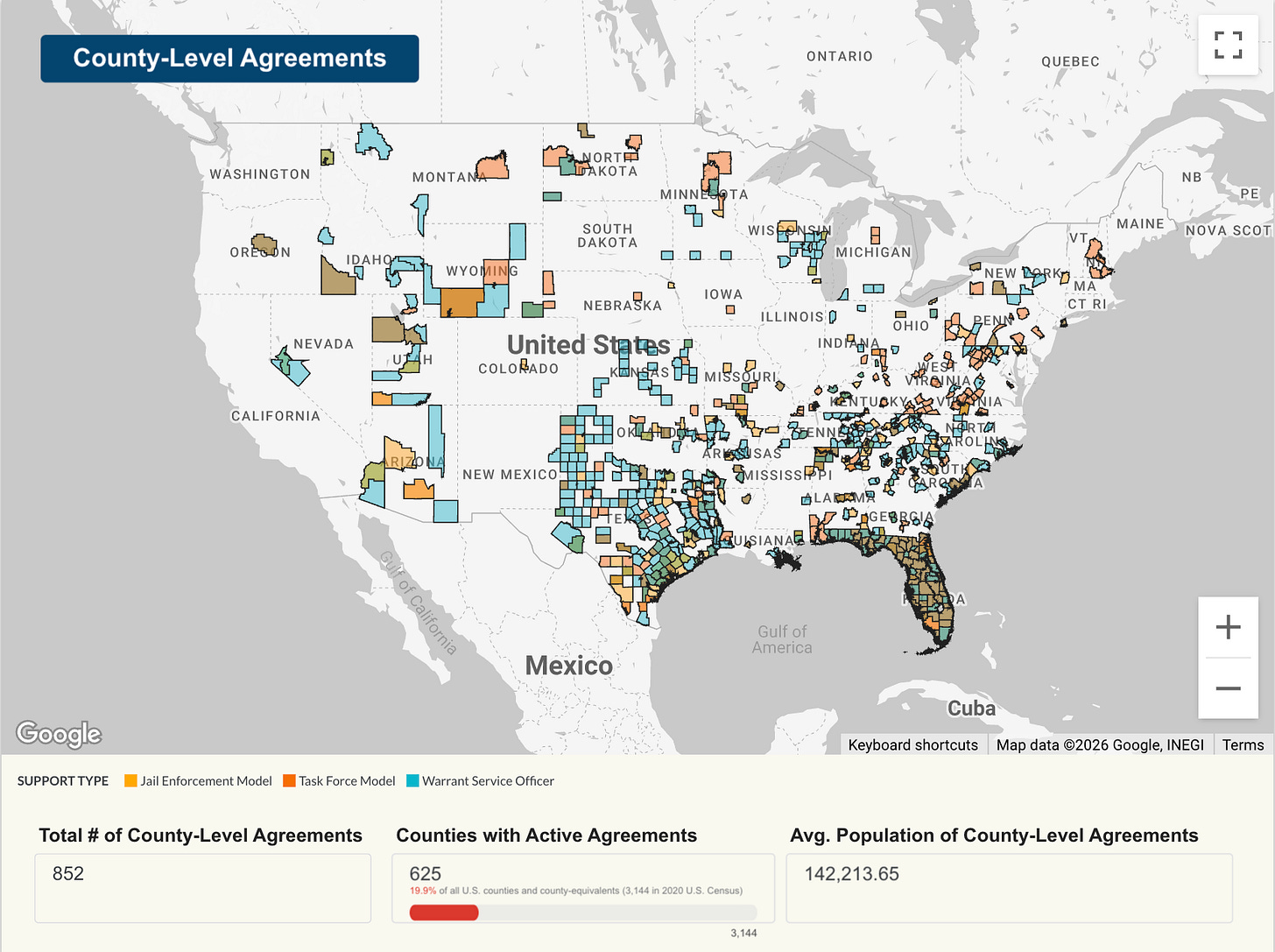 The 383 Towns and Cities Partnering With ICE