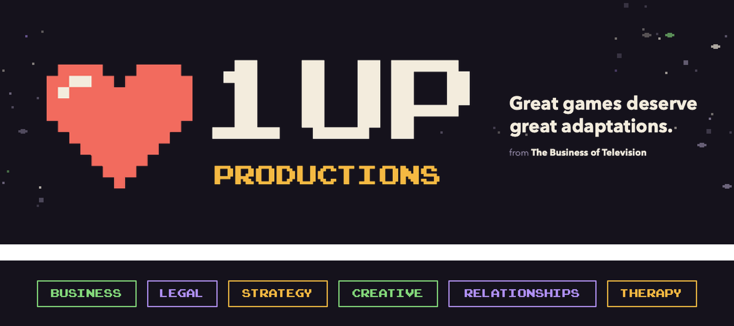 1Up Productions. Great games deserve great adaptations. Business, legal, strategy, creative, relationships, therapy. 1Up Productions. Great games deserve great adaptations. Business, legal, strategy, creative, relationships, therapy.