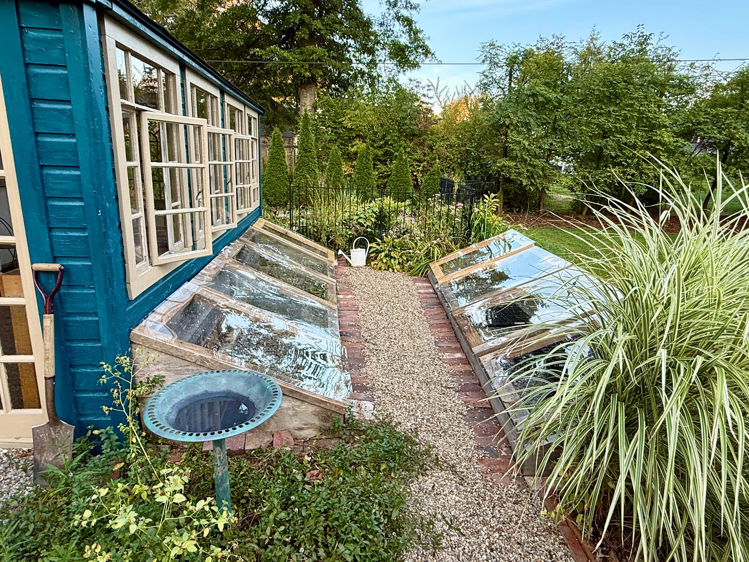 Cold Frames near the Potting Shed at Havenwood