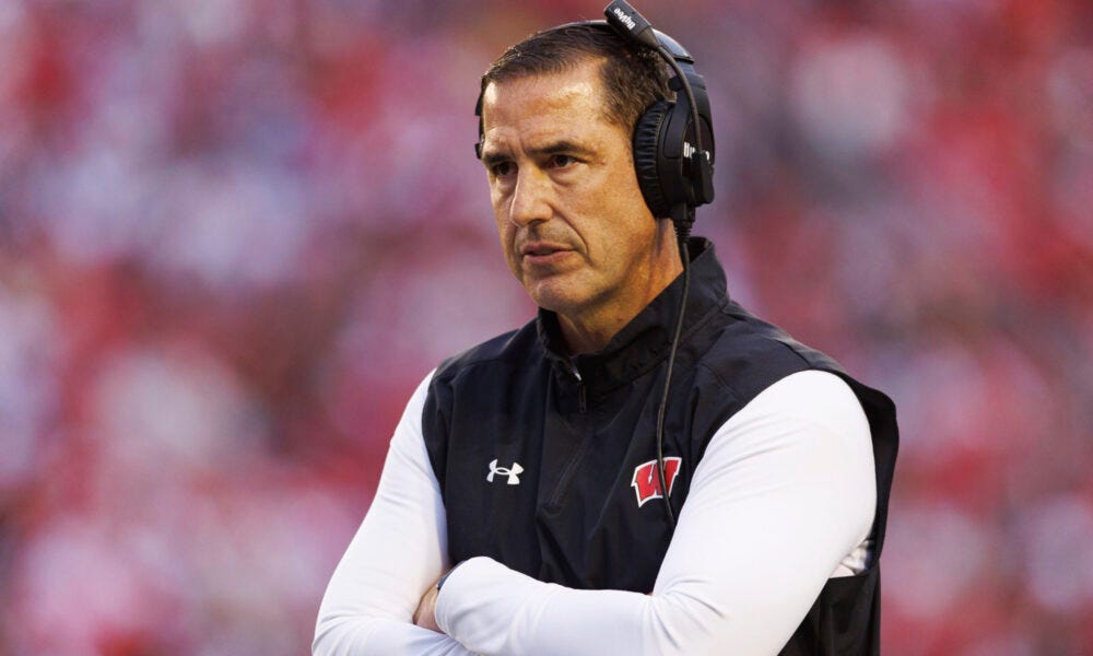 Wisconsin Badgers head football coach Luke Fickell