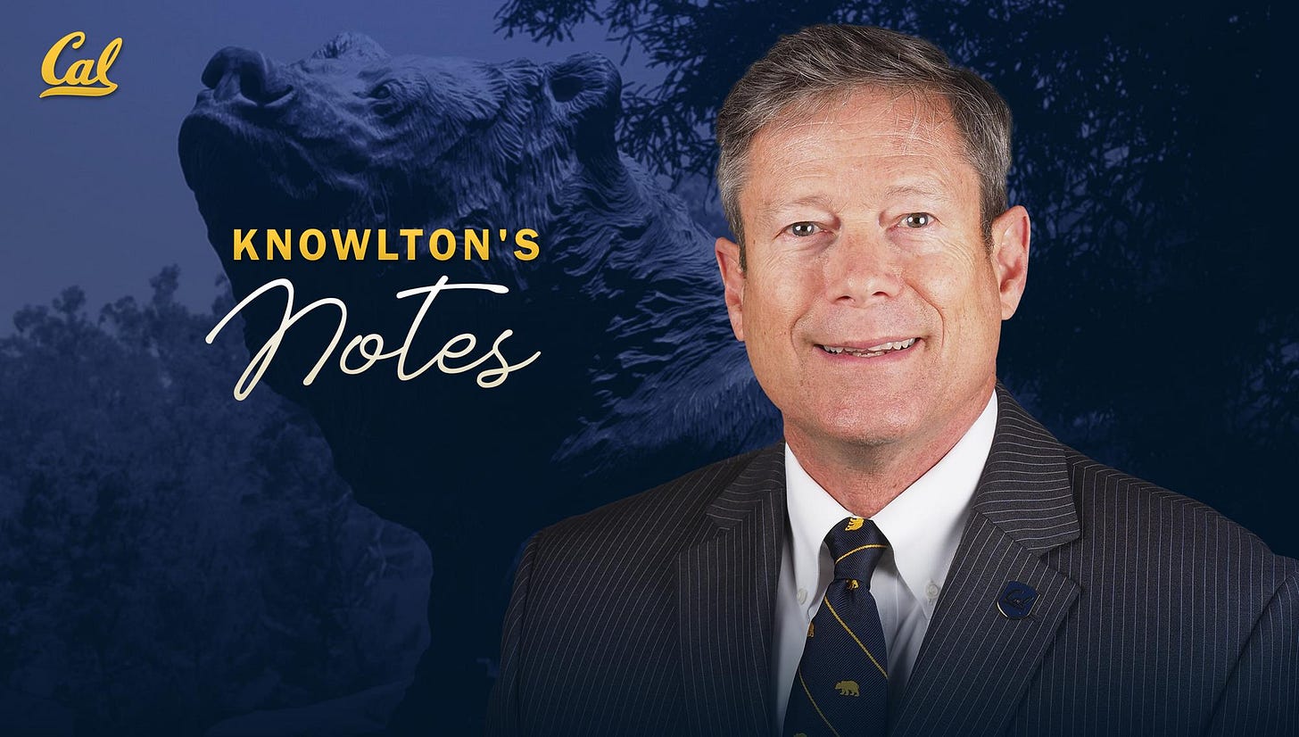 Knowlton's Notes: An Exciting Time to Be a Golden Bear Knowlton's Notes: An Exciting Time to Be a Golden Bear