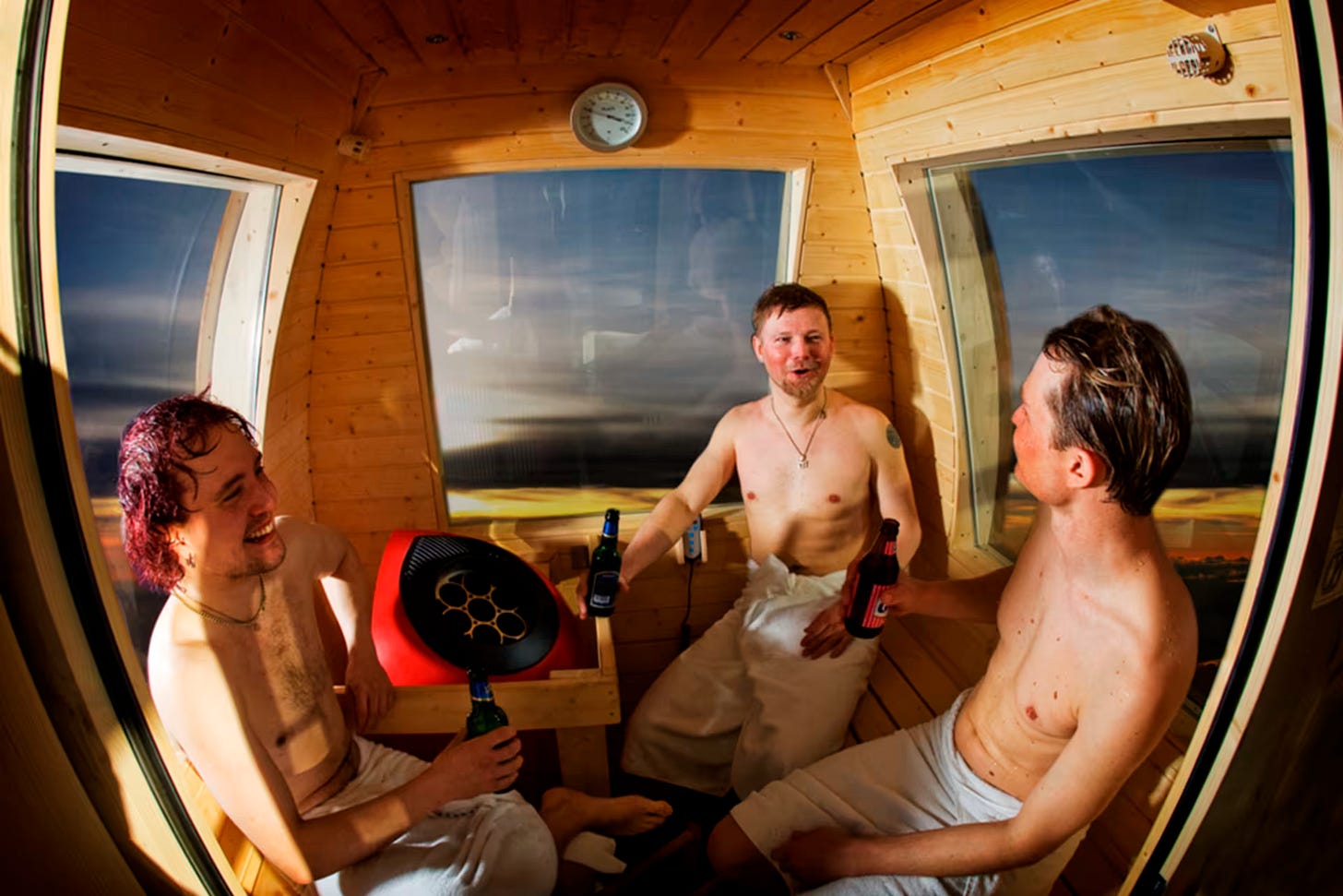 The Sauna Gondola in Ylläs, Finland.