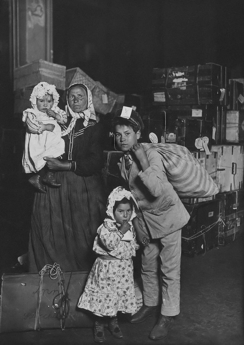 Photo by Art Institute of Chicago on Unsplash — Immigrant mother and children