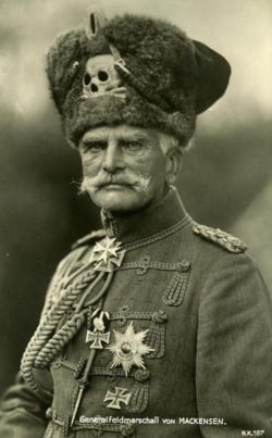 Public domain image of Field Marshal August von Mackensen wearing the Topenkopf hat Public domain image of Field Marshal August von Mackensen wearing the Topenkopf hat