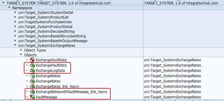 Inbound Service Interface and Proxy class in SPROXY Transaction in SAP back-end system with Fault message types