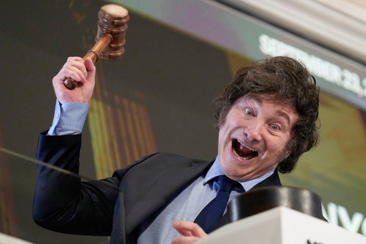 Javier Milei en Wall Street: "Me cuestionan la política social, que no  tenemos corazón; yo diría que no tienen cerebro los que hacen ese  comentario”