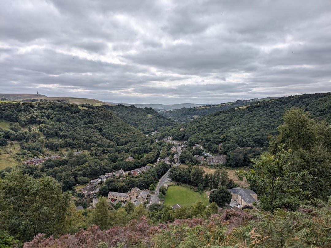 The view on the hike up to Heptonstall The view on the hike up to Heptonstall